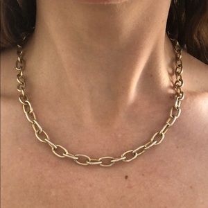 18” gold chain link necklace